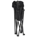  Campingstoler med lomme 2 stk sammenleggbar svart 366548