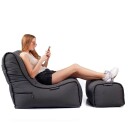 Evolution Chaise Sett Black Rock (Sunbrella) Svart