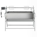 vidaXL Grill med grillspyd jern og rustfritt stål