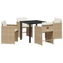  Hage Spisegruppe 5 pcs Beige polyrotting
