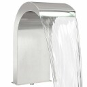 vidaXL Svømmebasseng waterfall med LED Rustfritt Stål 304