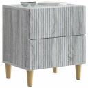  Nattbordskap 2 pcs Grå sonoma 43 x 34,5 x 48 cm Konstruert tre