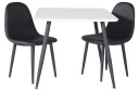 Venture Design Polar & Polar spisegruppe Hvit/svart 2 st stoler & bord 80 x 60 cm