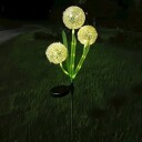 Solcelleblomst LED 3000K - Hvit Løksblomst