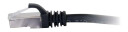 C2G Cat6a Booted Shielded (STP) Network Patch Cable - koblingskabel - 30 cm - svart