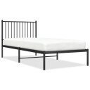 vidaXL Sengeramme i metall med hodegavl svart 90x200 cm