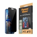 PanzerGlass iPhone 16 Plus Ultra-Wide Fit Privacy Skjermbeskytter med Applikator