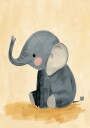 Baby Elephant Plakat Plakat / 30x40cm