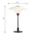 Louis Poulsen PH 3½-2½ Bordlampe Svart Metallisert