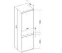 Vestfrost VICF 30177 S Fullintegrert Kombiskap 177 cm 38 dB