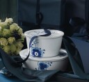 Royal Copenhagen Blue Fluted Mega skål med lock 100 cl