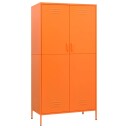 vidaXL Garderobe oransje 90x50x180 cm stål