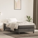 vidaXL Sengeramme boksfjær grå 90x190 cm 3FT Single fløyel