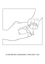 Holding Hands Birth Minimalist Baby and Parent Line Art Plakat Plakat / 100x150cm