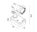 Sande Vegg Spot 1598 4W LED Grafitt