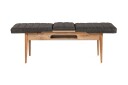 Idehult Benk 51 cm   Tre / Natur / Antrasitt