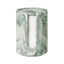 Ferm Living Mist Cotton Pad Holder   Emerald Off white