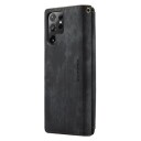Caseme C30 Multifunksjonell Samsung Galaxy S22 Ultra 5G Lommebok-deksel Svart
