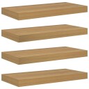  Vegghylle Veggmontert 4 pcs Brun 50 x 23 x 4 cm Konstruert tre
