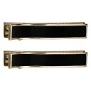 By Lyko Enameled Metal Hair Clips Black