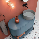 Lavabo Mate Slim Toppmontert Servant Ø400x150 mm, Matt Grå