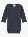 Name It Wossa Rib Long Sleeve Body Blå 68