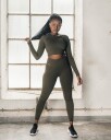 Aim’n Khaki Ribbed Seamless Tights - XS