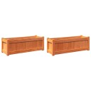 Plantekasser 2 stk brun heltre furu