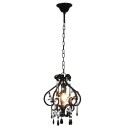 Taklampe med perler rund E14 - sort