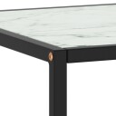 vidaXL Salongbord svart med hvitt marmorglass 90x90x50 cm