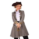 Piratjakke Grå Dame Deluxe - Large