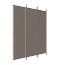 vidaXL Romdeler 3 paneler antrasitt 150x200 cm stoff