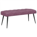 vidaXL Benk med knappheft Lilla 110 x 40 x 46 cm Fløyel