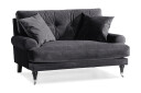 Loveseat Webber Fløyel   Mørkgrå|Krom