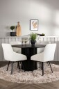 Venture Home   Spisegruppe Olivia med 4 stk stoler Rosie   Svart