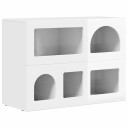  Serviesskap Høyglanset hvit 80,5 x 35 x 59 cm Konstruert tre
