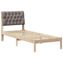  Sengeramme med Polstret Hodegjerde Brun 80 x 200 cm Heltre furu