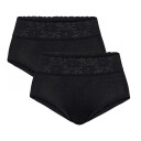 Calida - Maxitruser Lycra Spitze Panty 2-pakning - Svart