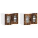  Kjøkkenskap 2 pcs Røkt eik 60 x 31 x 40 cm Konstruert tre