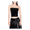 Armani Exchange Dame Topper Svart S,