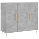 vidaXL Skjenk betonggrå 90x34x80 cm konstruert tre