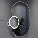 Beslagsboden Glow 630 Sminkespeil LED med Sugekopp Svart Matt