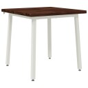 vidaXL 90 x 90 x 75 cm Solid akasietre Mørk Brun og Hvit Torget