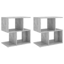 vidaXL Nattbord 2 stk betonggrå 50x30x51,5 cm sponplate