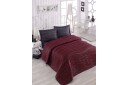 Eponj Home Sengeteppe Dobbelt 200x220+2 Putetrekk Quiltet Rød/Antrasitt