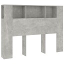 vidaXL Sengegavlskap betonggrå 140x18,5x104,5 cm
