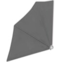 vidaXL Sammenleggbar sidemarkise for balkong grå 140x140 cm