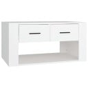  Salongbord hvit 80x50x40 cm konstruert tre