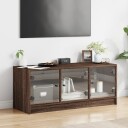 vidaXL TV-benk med dør brun eik 102x37x42 cm 8721012213623
