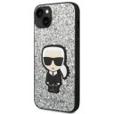 Karl Lagerfeld iPhone 14 Plus Hardcase Sølv Glitter Flakes Ikonik